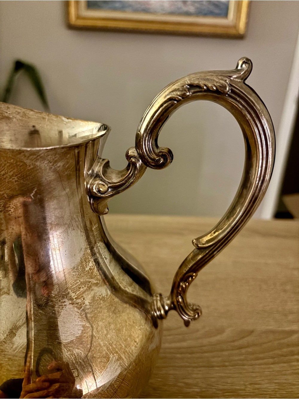 Vintage Gorham Silverplate Pitcher with Detailed Handle - Picture 2 of 5